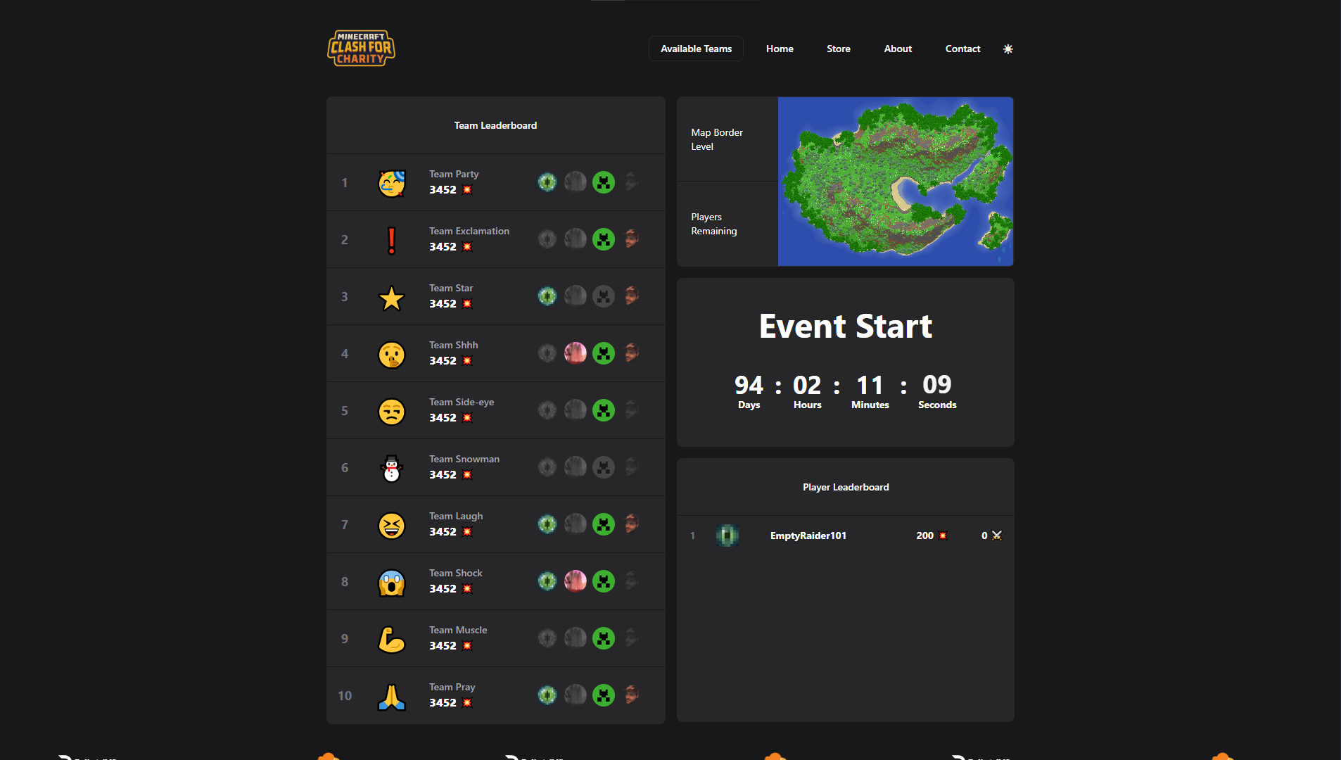 Minecraft Clash for Charity